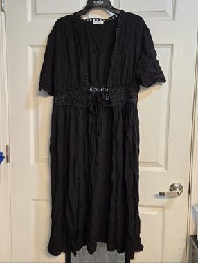 Ekouaer Lace Crochet Kimono Beach Cover-up Women's Robe